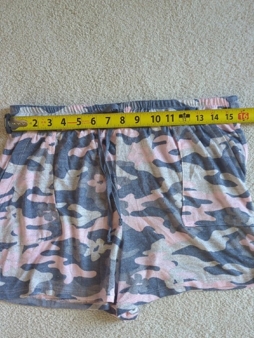Pink And Grey Camo Three-Piece Women’s Pajama Set with Tank, Shorts & Hoodie